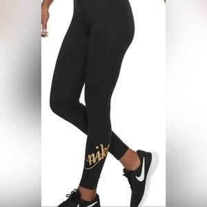 Nike Women’s Sportswear Glitter Logo Athletic Leggings Tights Size Large
